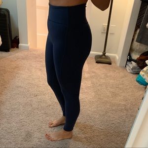 Light Navy Lululemon cropped ankle pants